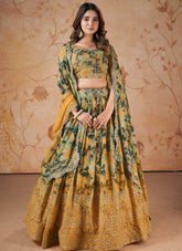 Saintly Looking Lehenga Choli in Yellow Colour